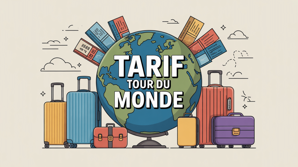 illustration budget au tour du monde tarif globe valises