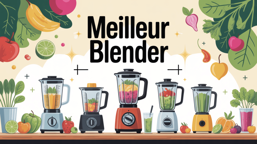 illustration blender meilleur sur table cuisine