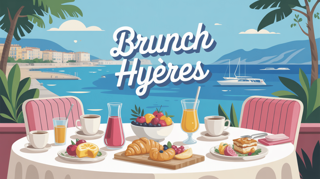 illustration brunch hyeres ambiance méditerranéenne