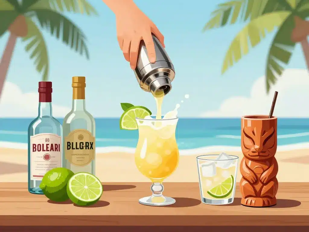 préparation étape par étape cocktail mai tai classique