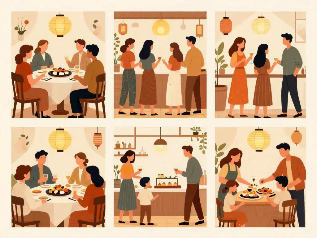 combien de sushi par personne illustration événements variés