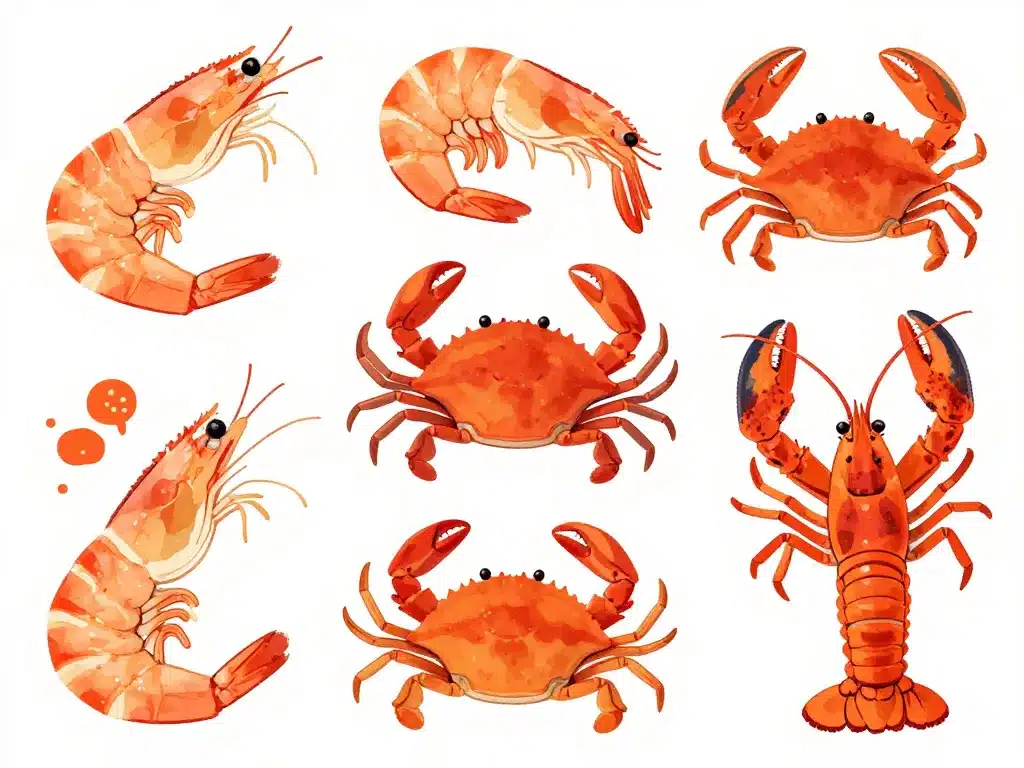 fruit de mer top 7 crustacés à la loupe