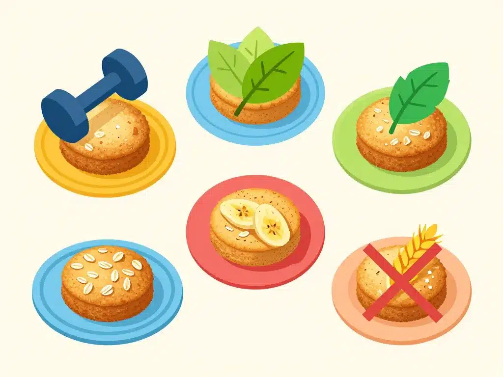 Galette flocon d'avoine banane versions protéinée vegan sans gluten