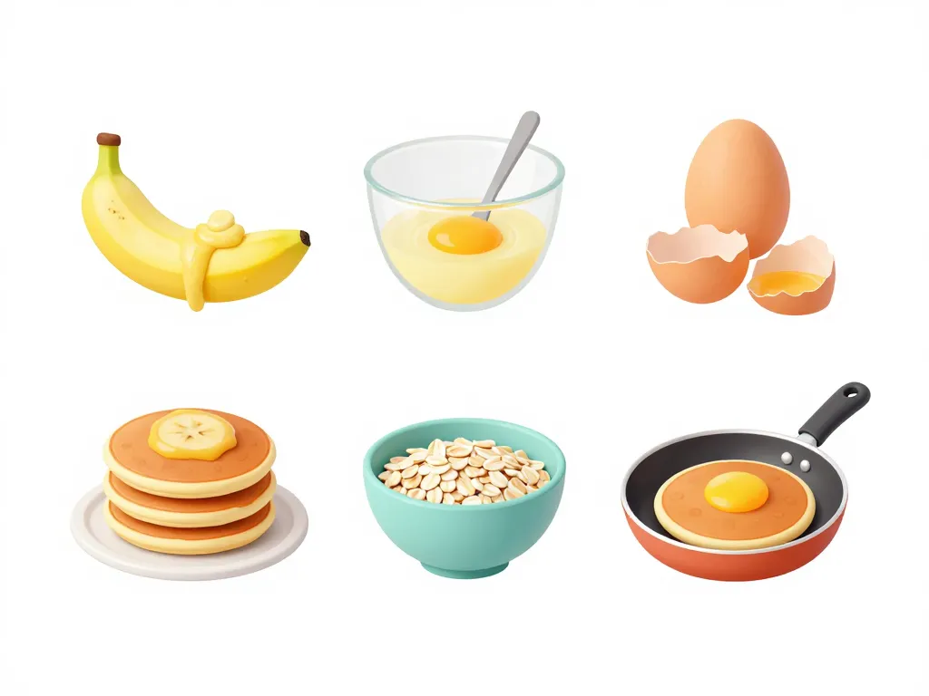 étapes recette galettes flocons d'avoine banane icons