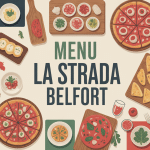 illustration conviviale du menu de la strada belfort