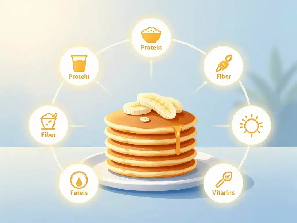 pancake flocon d avoine banane regime nutrition sante illustration