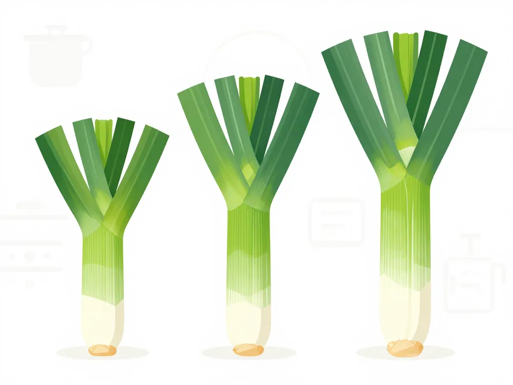 poids poireau petit moyen gros parties comestibles