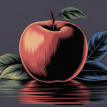 pomme noire fond stylisé illustration centrale