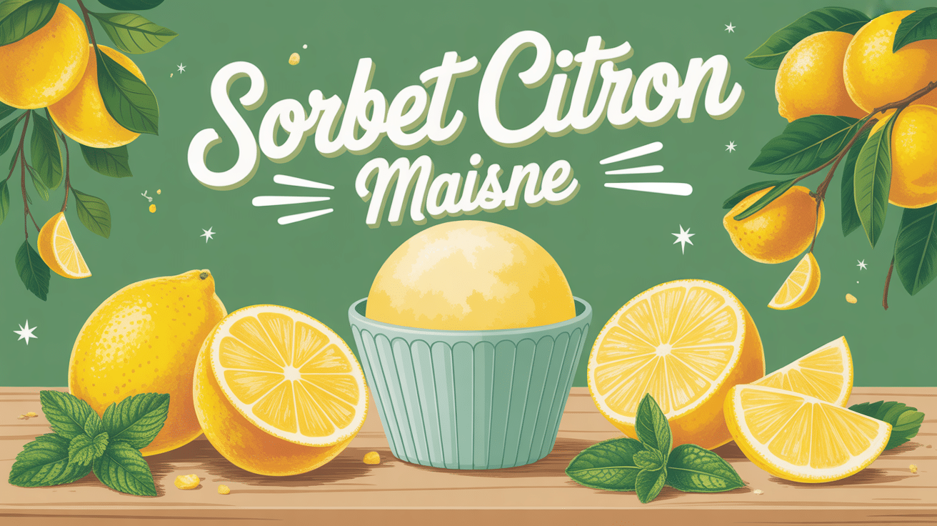recettes sorbet citron maison bol citron illustration