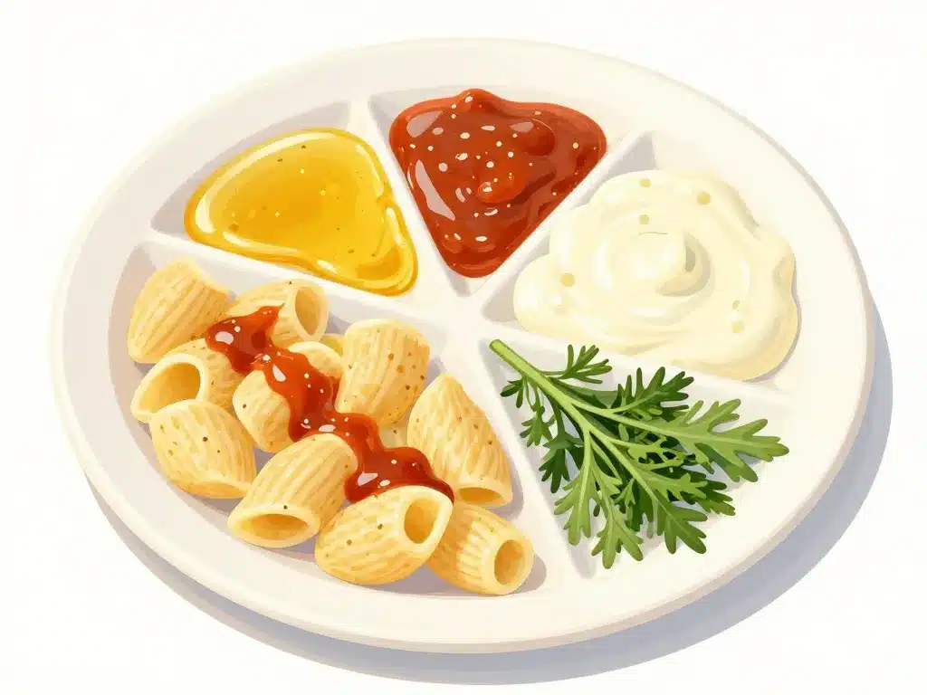 salade de pâtes au poulet sauce vinaigrette et crémeuse