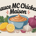 Illustration de sauce mc chicken maison avec ses ingrédients principaux