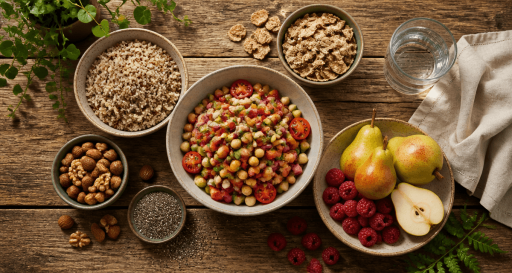 aliments contenants des fibres variés