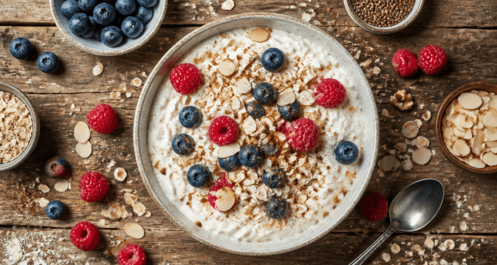 Bienfait du fromage blanc bol fruits et graines