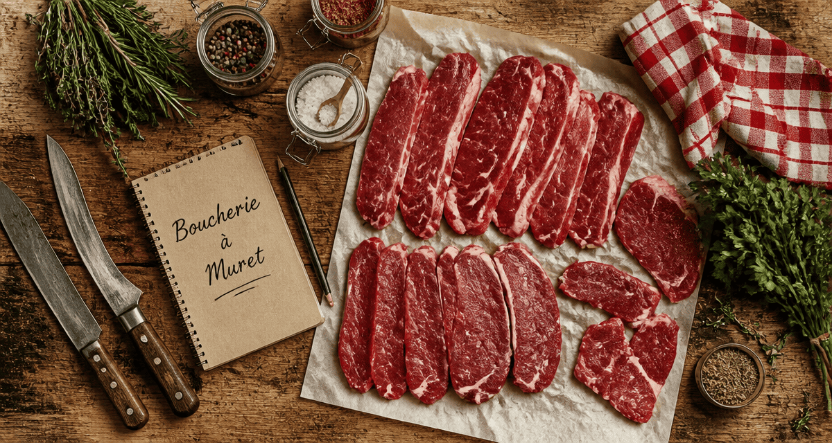 Boucherie Muret viande Limousine sur planche