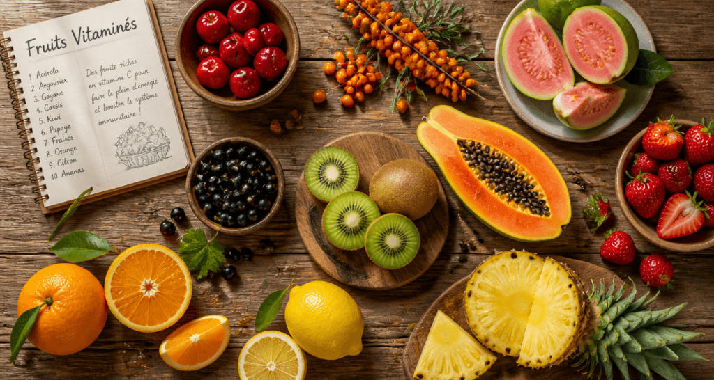 classement fruit vitamine c avec acérola goyave orange
