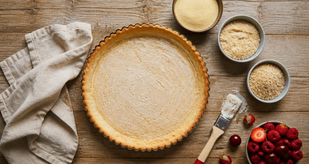 imperméabiliser fond de tarte avec œuf chocolat et poudre