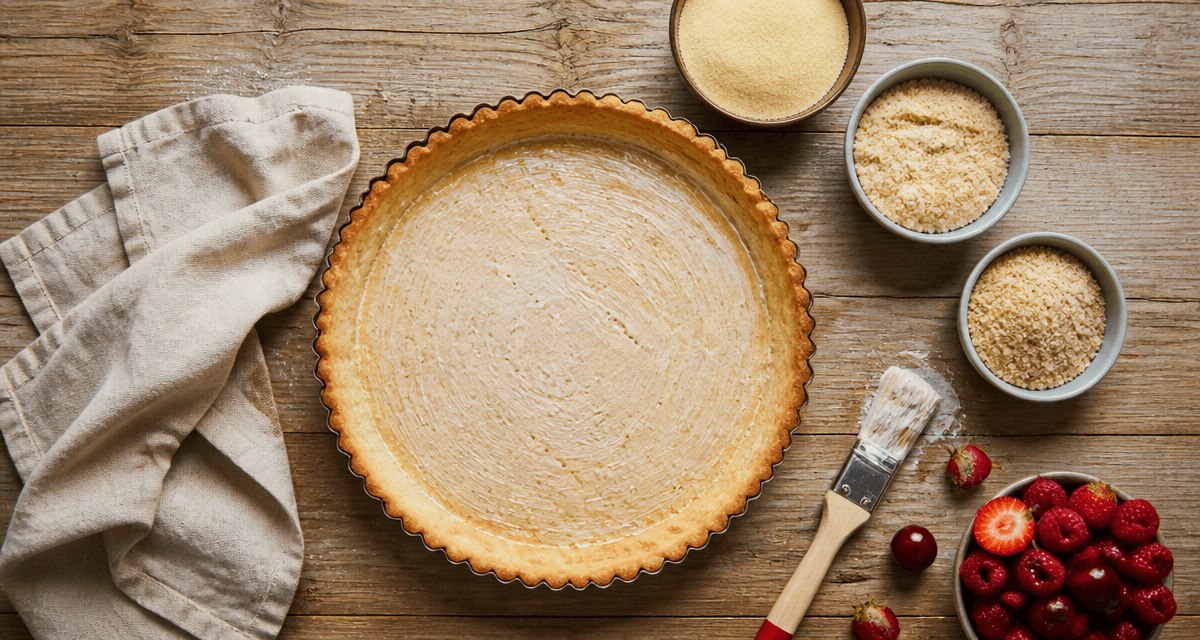 imperméabiliser fond de tarte avec œuf chocolat et poudre