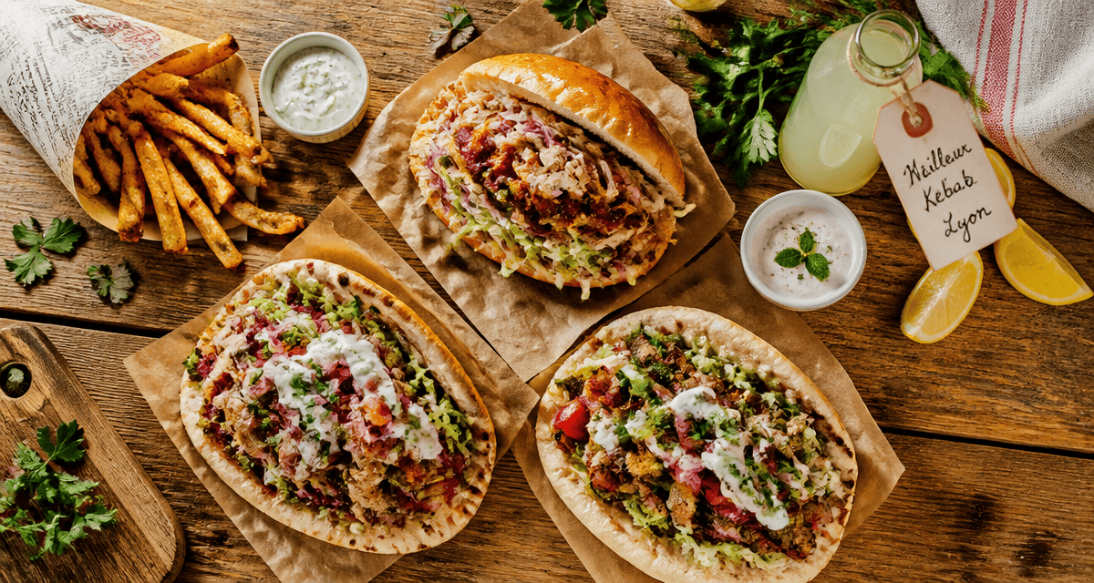 lyon meilleur kebab artisanaux sur table