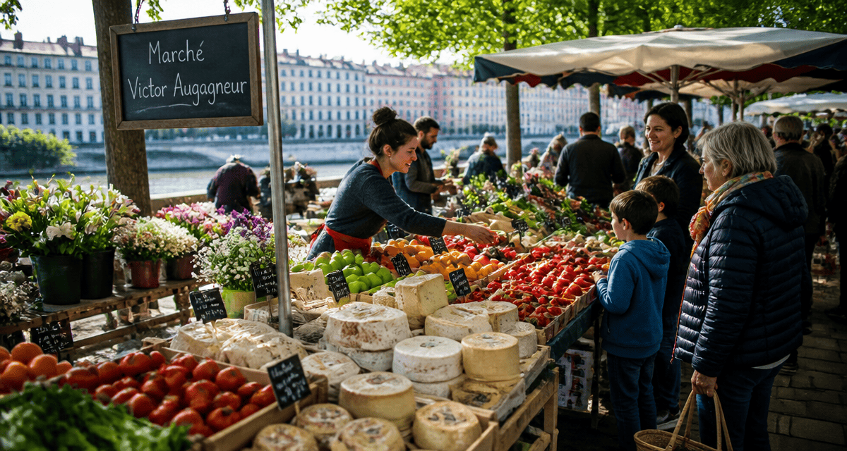 marché alimentaire victor augagneur étals fruits légumes lyon