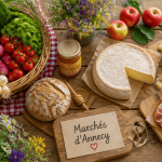 Marché Annecy fromages charcuterie légumes terroir