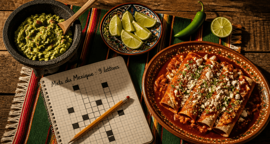 mets du mexique en 9 lettres guacamole enchilada