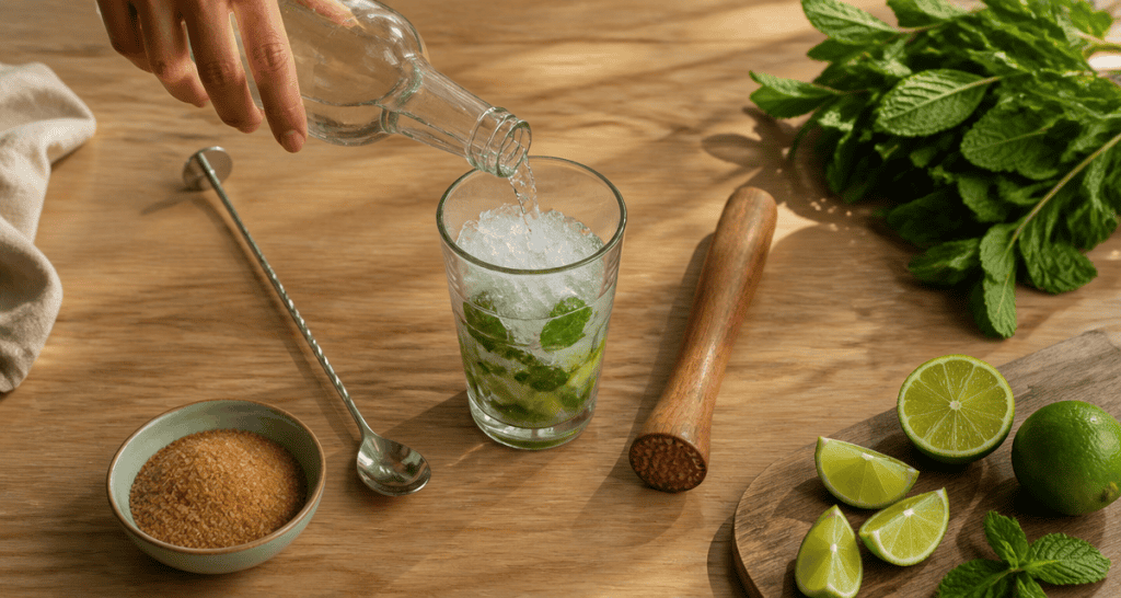 mojito alcool principal en volume rhum 5cl glace menthe