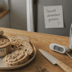Rillette industrielle et grossesse sur plan de travail