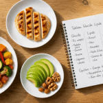tableau glucide lipide proteine assiettes aliments