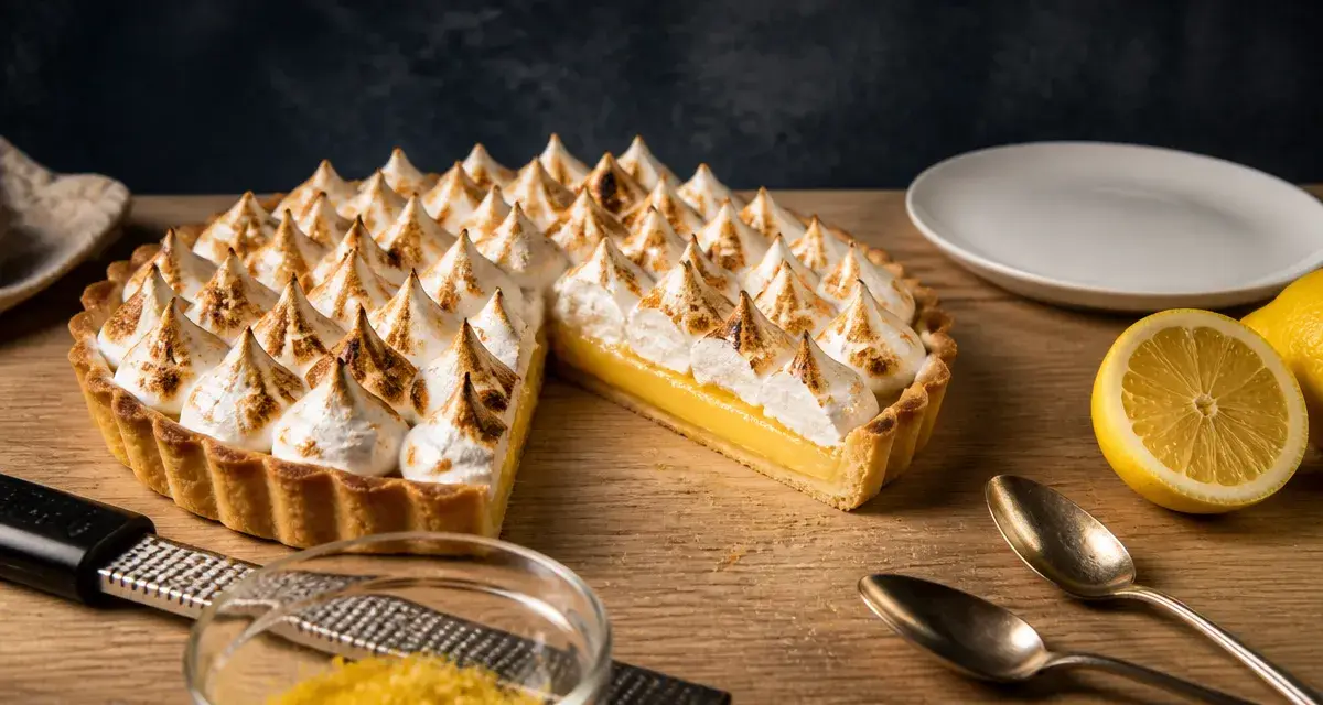 Lemon pie maison (pie lemon) : garniture onctueuse et meringue italienne