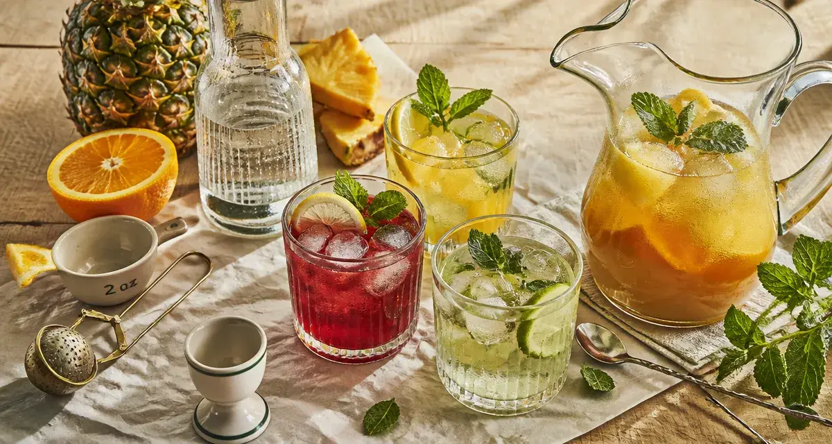 Cocktail facile et pas cher : 3 recettes maison, glaçons citron menthe