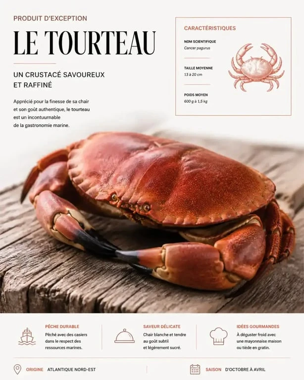 Cuisson des crabes tourteau, plat prêt à être dégusté