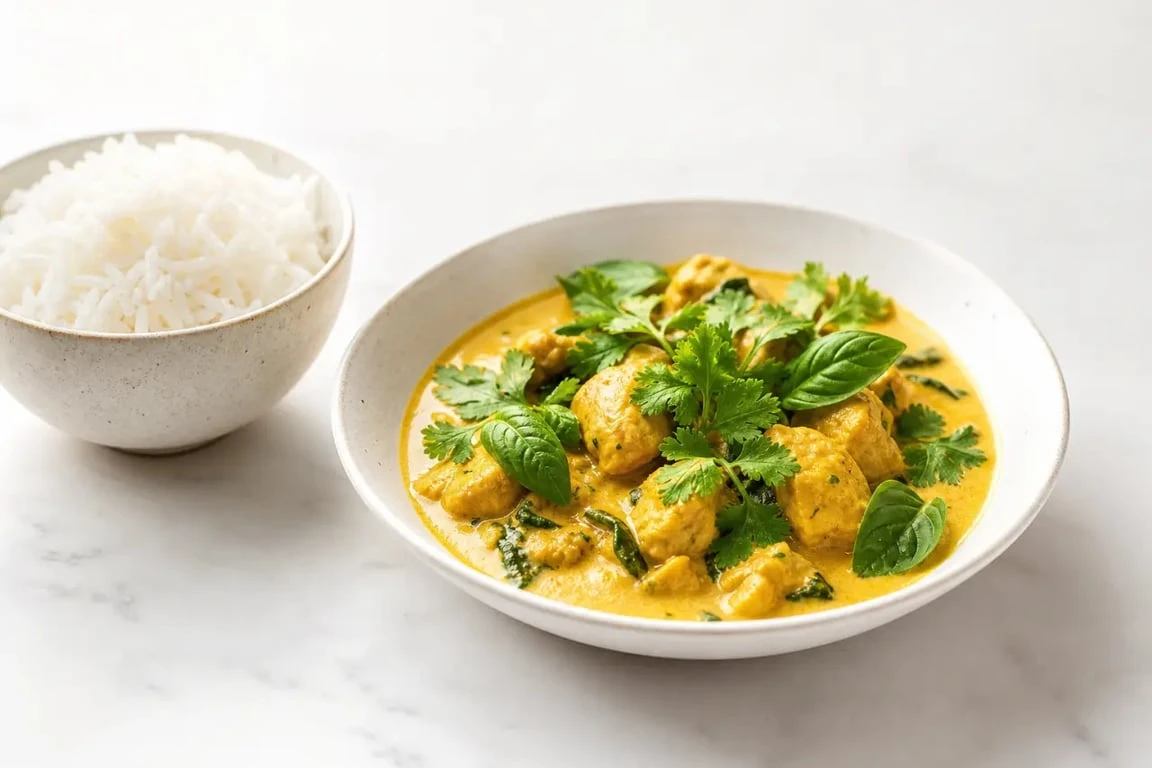 Curry de poulet au lait de coco, une recette savoureuse avec de la pâte de curry rouge