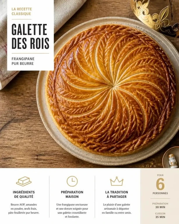 Galette des rois maison à la frangipane dorée et croustillante, recette pour la galette des rois