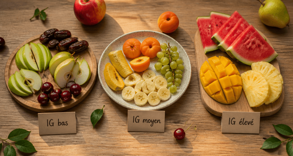indice glycemique des fruits tableau en image