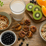 les fruits riches en calcium assortis sur une table