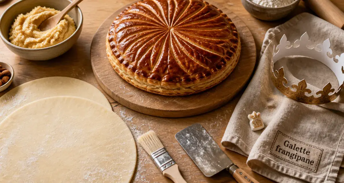 Recette pour la galette des rois : galette feuilletée dorée