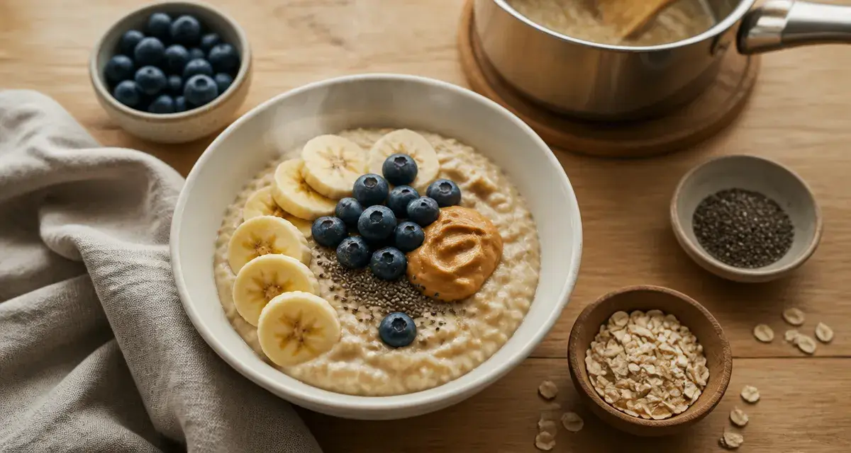 Recette de porridge : porridge à l’avoine crémeux au miel