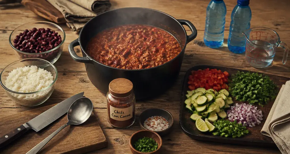 Repas pour 30 personnes : chili con carne en buffet