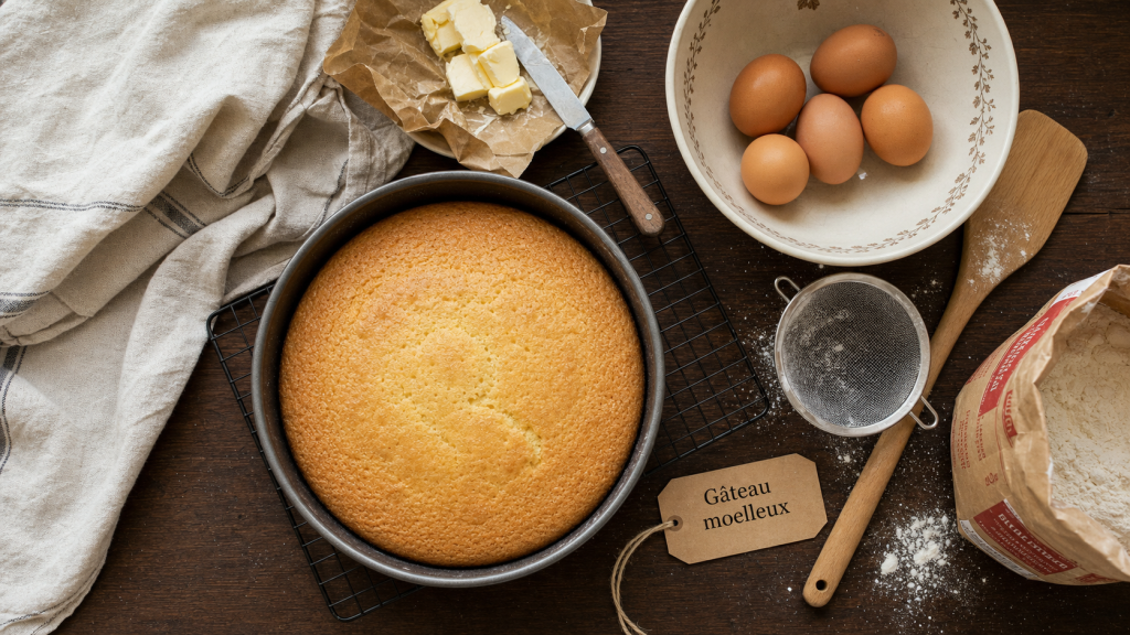 Gateau oeuf moelleux, moule 23 cm