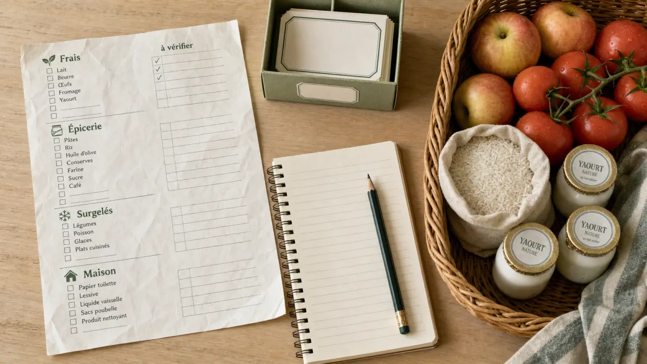 Liste courses alimentaires : garde-manger de base et oublis