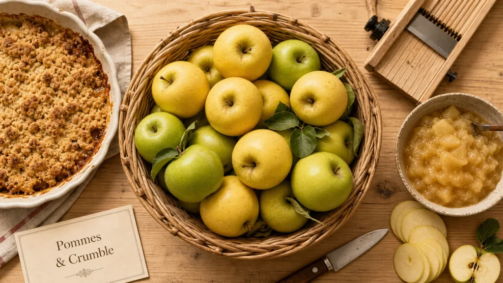Recette avec des pommes : crumble aux pommes