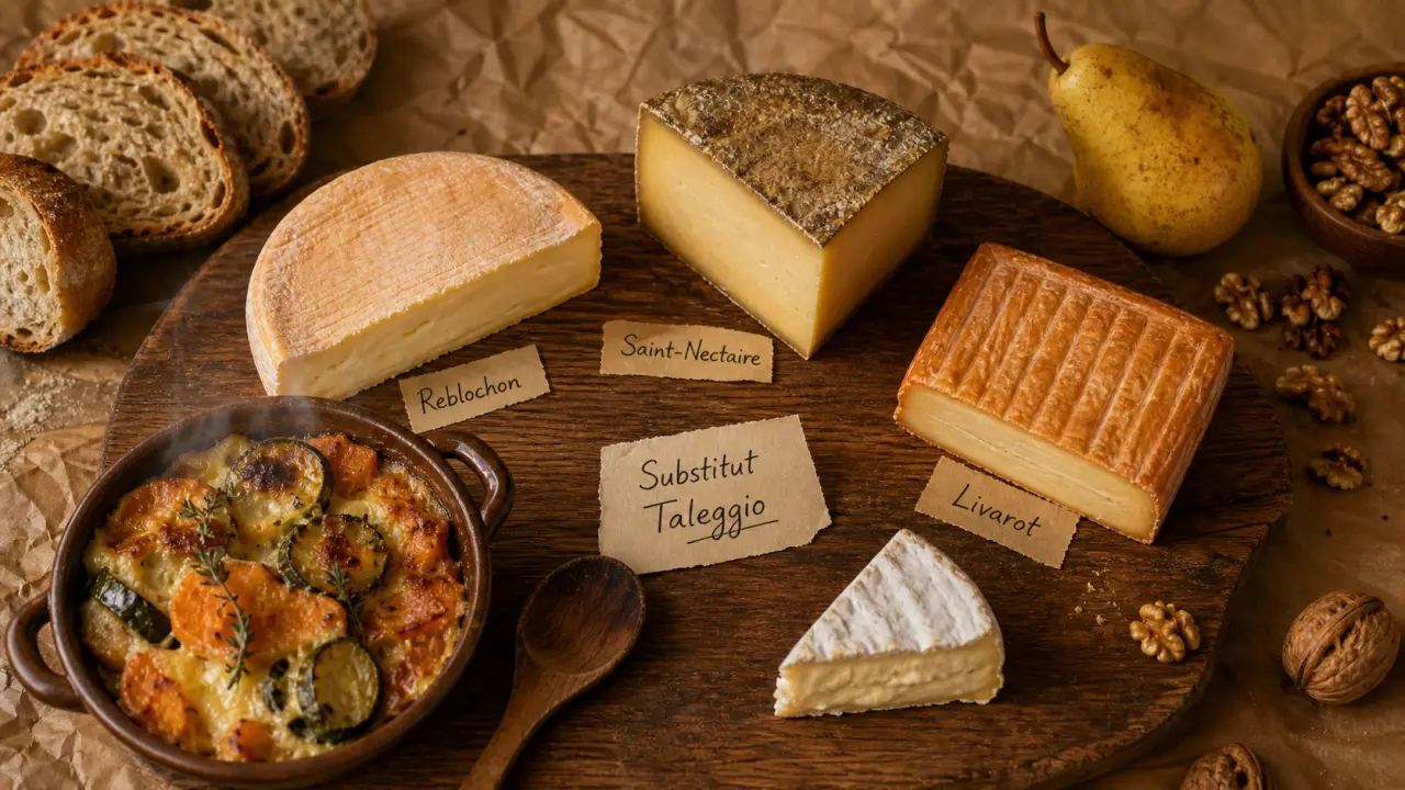 Taleggio équivalent français : Reblochon, Saint-Nectaire, Livarot pour fondre et déguster