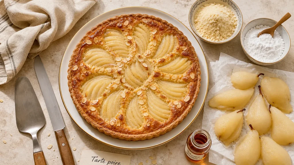 Tarte poire amandine cyril lignac, tarte poire amandine façon Cyril Lignac