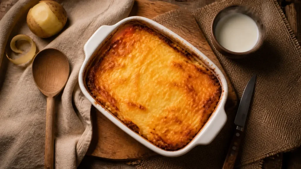 Vieilles recettes de cuisine de grand-mère : hachis parmentier au gratin