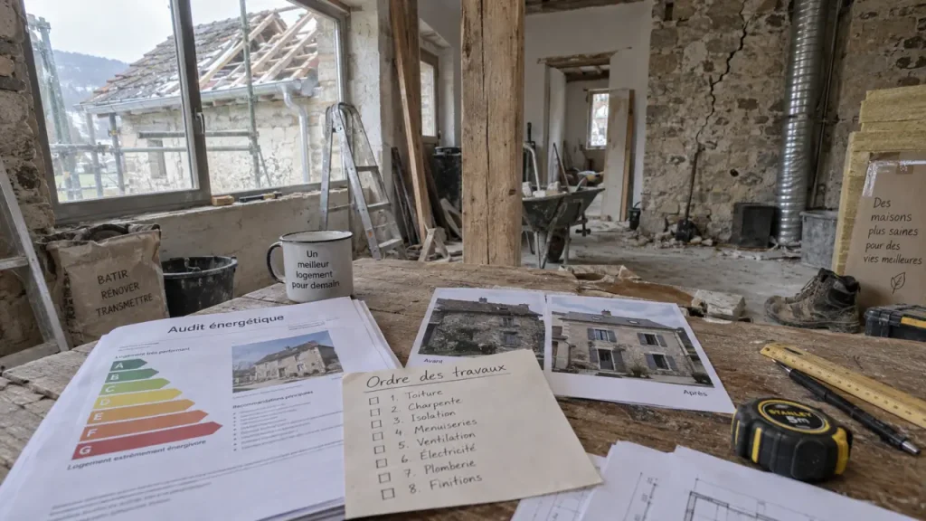 Aide à la rénovation maison ancienne : les travaux à chiffrer avant de demander un financement