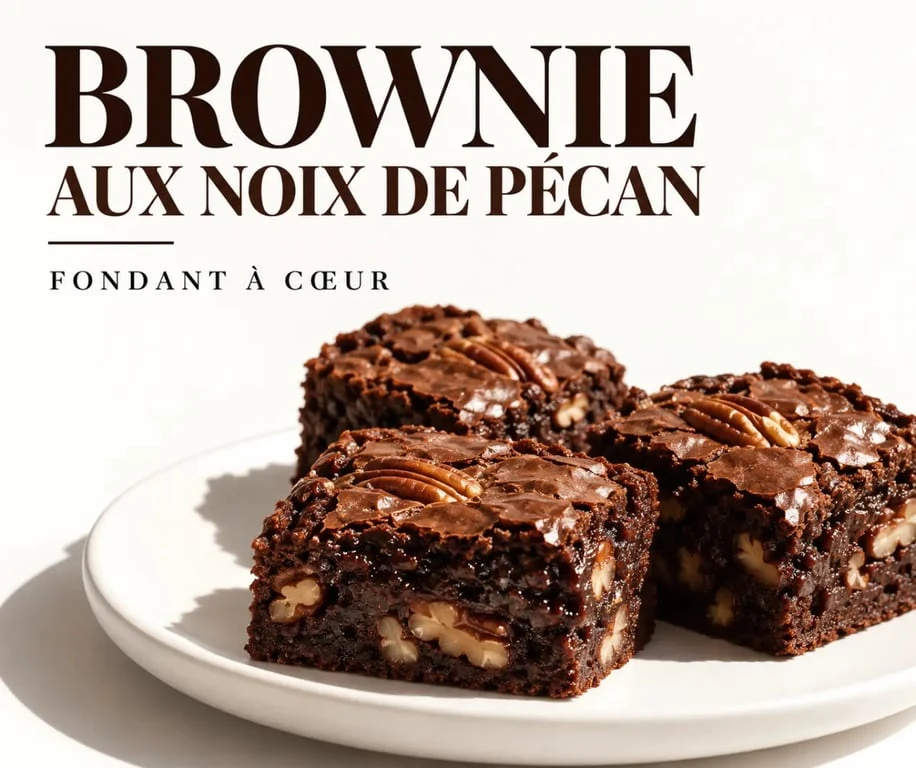 Cuisine américaine recettes : brownie fondant aux noix de pécan