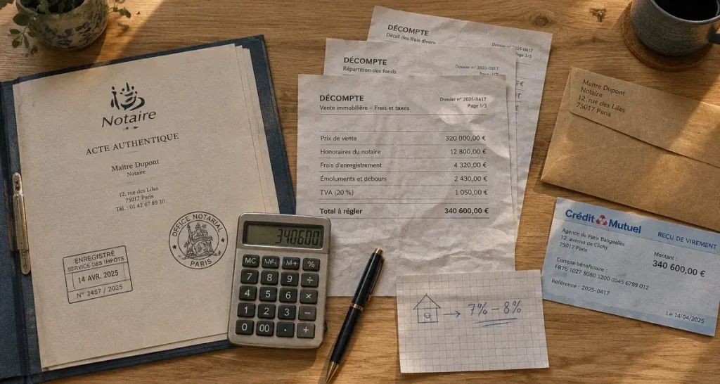 Achat immobilier ancien : frais de notaire et calcul du coût à la signature