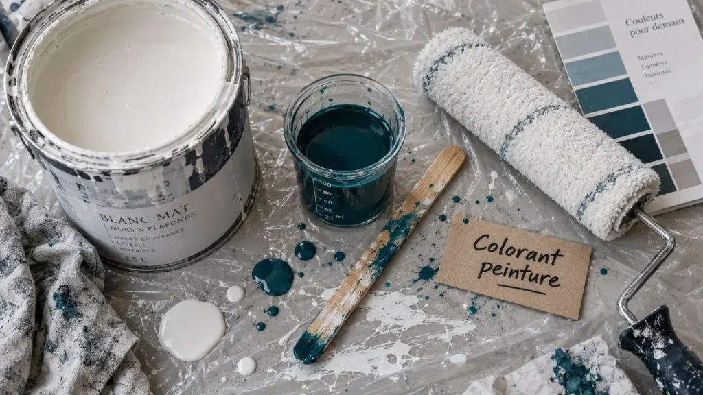 Colorant pour peinture murale pour obtenir la bonne teinte