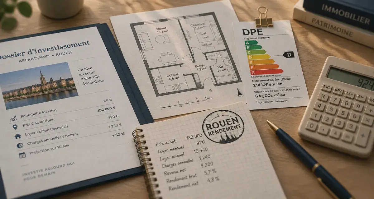 Investissement locatif Rouen : 5,8 % brut, DPE impacte le rendement locatif