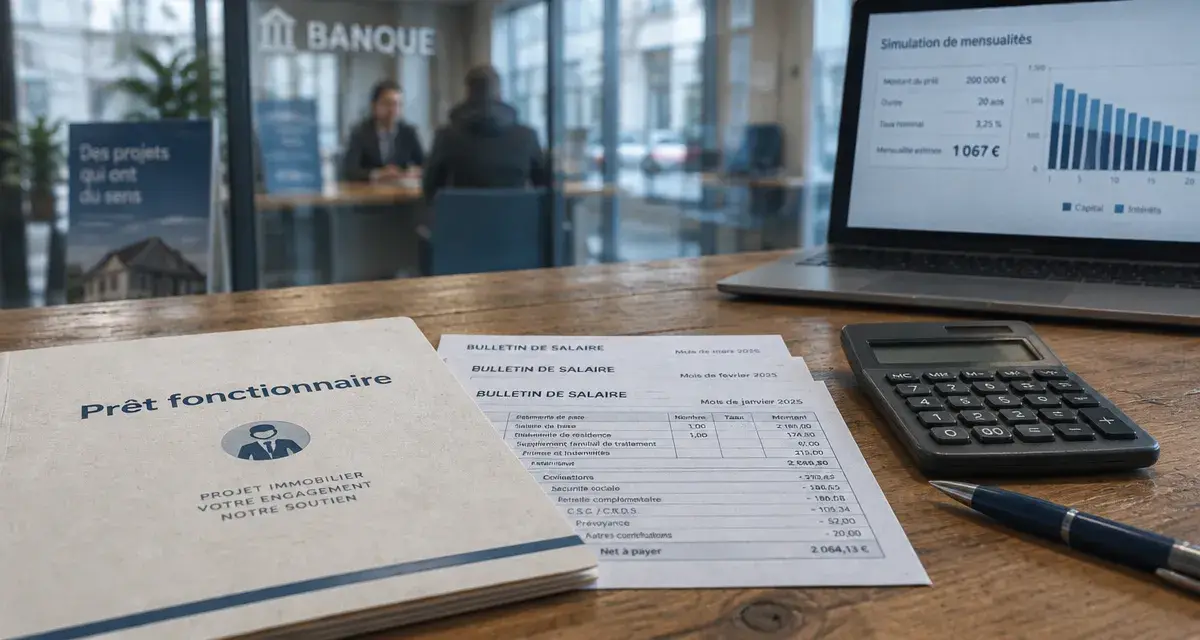 Prêt aux fonctionnaires immobilier : table, documents et calcul des mensualités